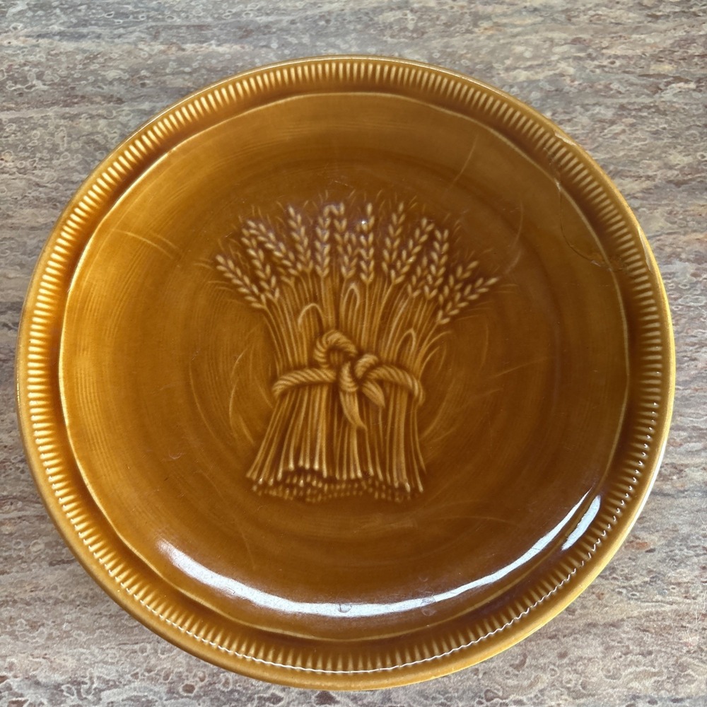 Vintage Franciscan Pottery Wheat Harvest Golden Brown 6.25" Bread & Butter EUC